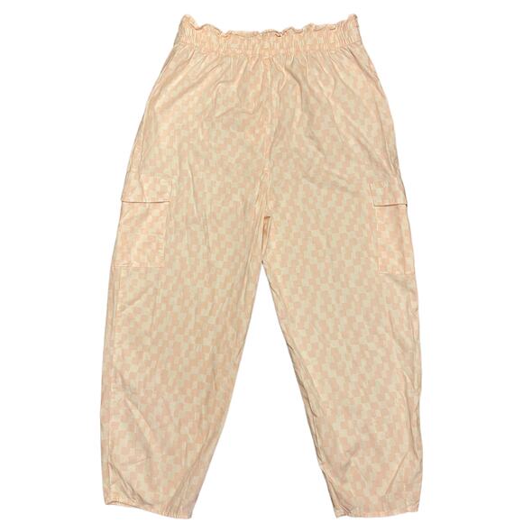 BP Pink & Ivory BP Cargo Paper Bag Pants $49 Size 1X - Picture 1 of 3